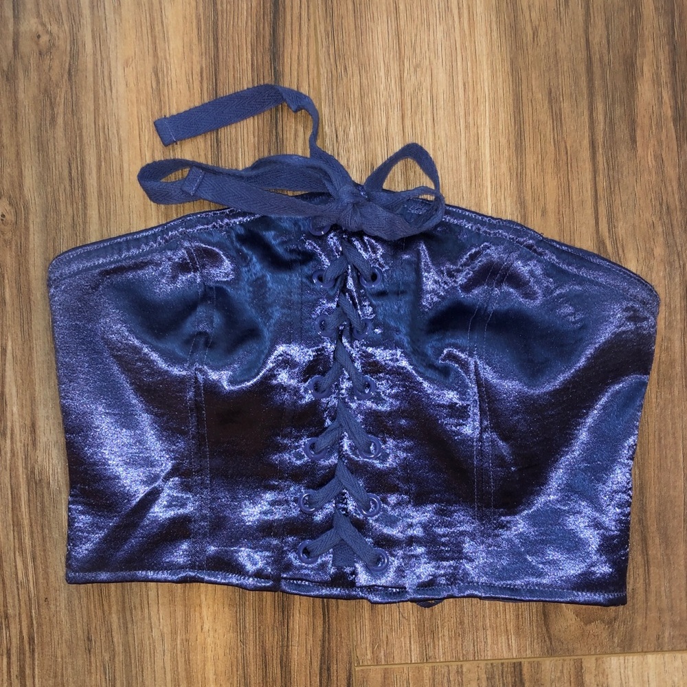 Silence + Noise satin tube top